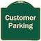 Signmission Designer Series-Customer Parking 2, Green Heavy-Gauge Aluminum, 18" x 18", G-1818-9856 A-DES-G-1818-9856 - alternate 1